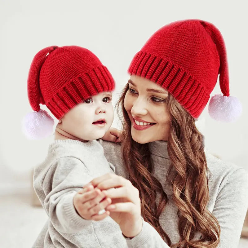 1pc Style Parent-Enfant Bonnet De Noël À Carreaux Rouge Et Noir Adapté Aux  Bébés - Temu Switzerland