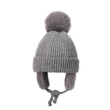 Bonnet d'hiver pour enfant avec protection des oreilles et pompon Three Hugs - Puériculture, Mode et Accessoires de bébé