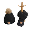 Boys' Winter Knitted Boys and Girls' Warm Hat Version Winter Hat Baby Woolen Hat Children's Hat Scarf Set Three Hugs - Puériculture, Mode et Accessoires de bébé