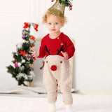 Combinaison barboteuse en tricot renne de Noël Three Hugs - Puériculture, Mode et Accessoires de bébé