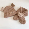 Ear Protection Baby Winter Hat Scarf Set New Cartoon Bear Thick Knit Cap Keep Warm Plush Scarves Baby Three Hugs - Puériculture, Mode et Accessoires de bébé
