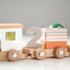 Jouet d'éveil train en bois avec chiffres Montessori Three Hugs - Puériculture, Mode et Accessoires de bébé