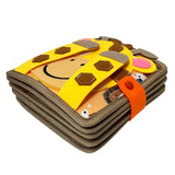 Livre d'éveil girafe en feutre 3D Montessori Three Hugs - Puériculture, Mode et Accessoires de bébé