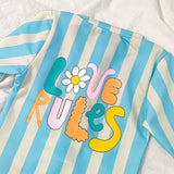 Maillot de bain anti-UV rayé bleu et blanc avec sa toque Three Hugs - Puériculture, Mode et Accessoires de bébé