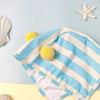 Maillot de bain anti-UV rayé bleu et blanc avec sa toque Three Hugs - Puériculture, Mode et Accessoires de bébé