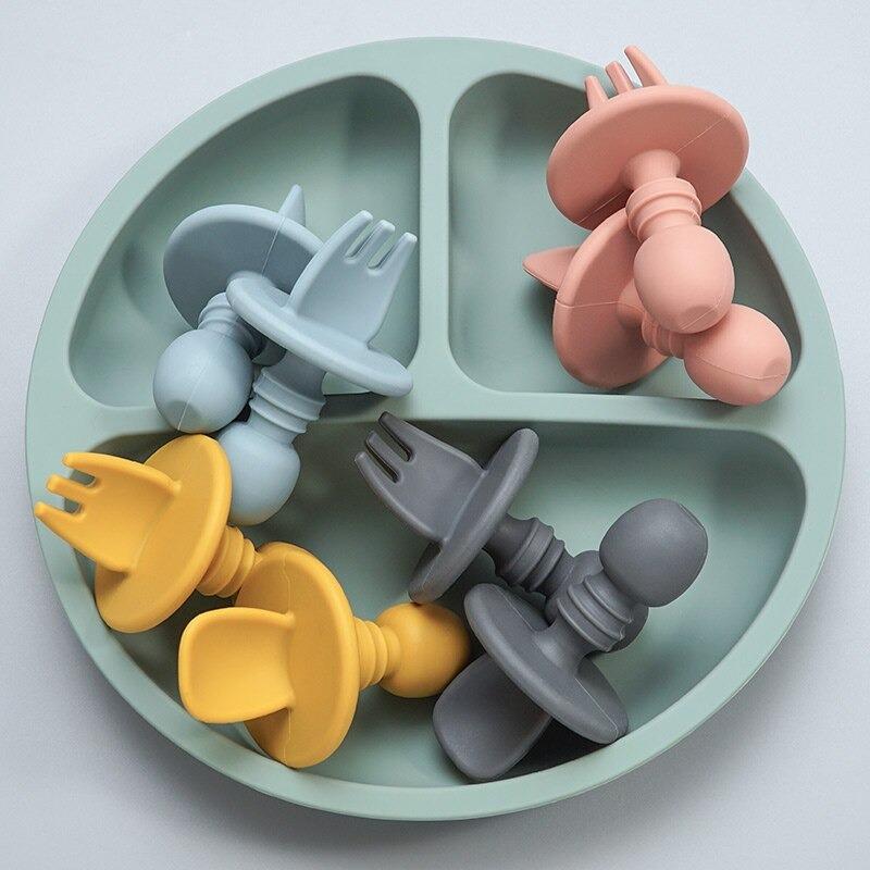 Cuillère et fourchette pour bébé I Fork&Spoon™ – Three Hugs - Puériculture,  Mode et Accessoires de bébé