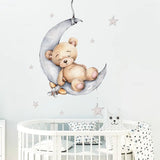 Déco murale bébé I Happy Moon™ - Teddie -Three-Hugs Three Hugs - Puériculture, Mode et Accessoires de bébé Teddie Three Hugs - Puériculture, Mode et Accessoires de bébé Stickers